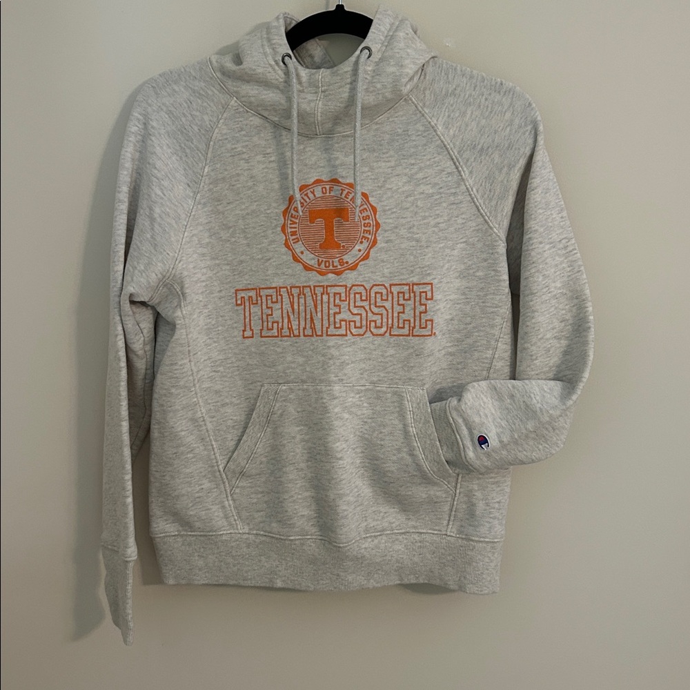 University of Tennessee Vols Champion Light Gray Cowl Neck Hoodie